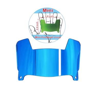 Imagem de DUTYBOD Mini Viseira Transparente Para Capacete De Futebol Com Clipes, Ajuste Universal Colecionadores E Expositores (Azul Espelhado)