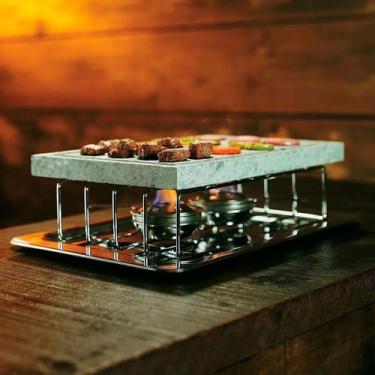 Imagem de Réchaud Hara Barcelona 2 Queimadores com Pedra  Fondue na Pedra