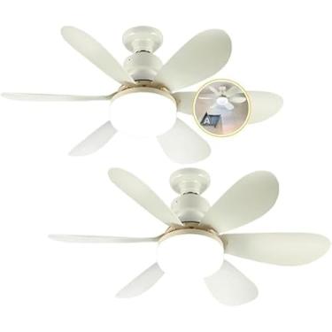 Imagem de Ventilador de Teto LED 40W com Controle Remoto – 6 Velocidades – Iluminação Ajustável 3000k-6500k – Silencioso, Compacto, Econômico – Para Quarto, Sala, Escritório e Cozinha