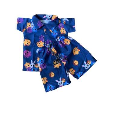 Imagem de Conjunto Infantil Menino Mauricinho Bolofofo Azul Escuro - Top Baby Br