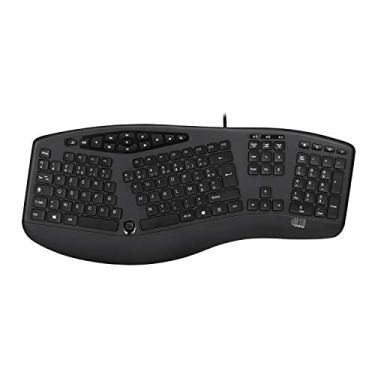 Imagem de Teclado de mesa ergonômico Adesso Akb-160UB Truform Media 160, preto
