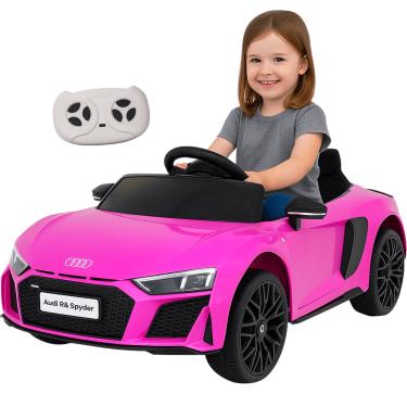 Imagem de Carro Elétrico Importway Audi R8 Spyder Rosa 12V Controle Remoto