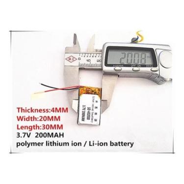 Imagem de Bateria 3,7v 200mah Polímero Lítio Li-po Recarregável 402030 - bgb
