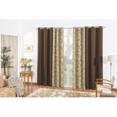 Imagem de Cortina Dublin - Casa Artuz, 3m, Tabaco