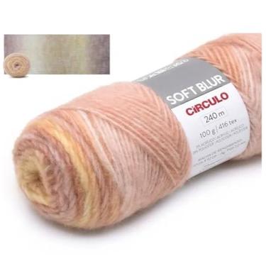 Imagem de Fio de Lã Circulo SOFT BLUR 100g 240 metros TEX 416 (acrilico/poliester) - Toque Macio Efeito Pelinhos (9190 - Dunas de areia)