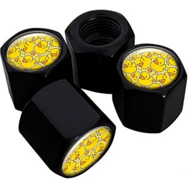 Imagem de Tampas de haste de válvula de pneu de metal, pacote com 4, tampas de haste de roda de carro, tampas de válvula de ar universais de alumínio para carros, caminhões, SUVs, bicicletas, motocicletas