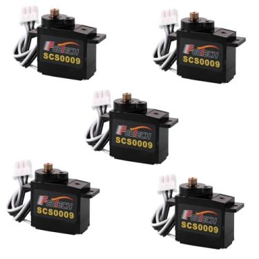 Imagem de RCmall Series Bus Servo Set 2.5KG Torque 6V 9G Micro Servos Metal Gear 360° Magnetic Encoder, Signal Converter TTL/RS485 Feedback for RC Helicopter Robot (5 Servos)