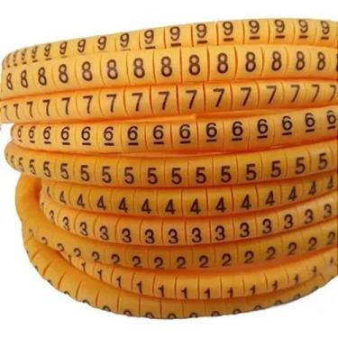 Imagem de 1000 Pcs ANILHAS EC-2 (0-9) 4,0 à 6,0 mm Cat 6 Números - LUKMA