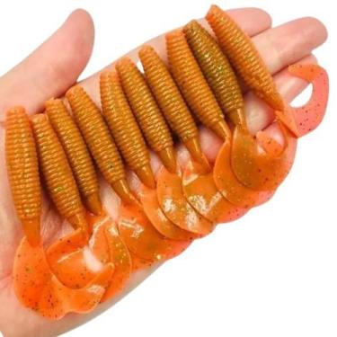 Imagem de Kit 10 Iscas Artificiais SoftBait Grub Tucunaré Traíras Cor6 - Probero