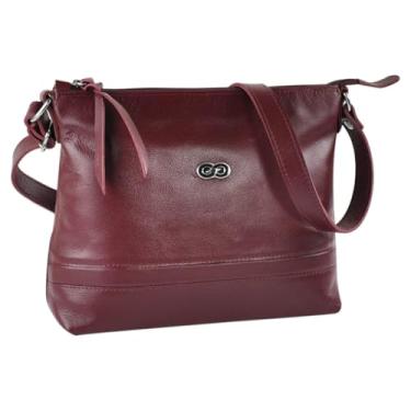 Imagem de Bolsa Transversal RAVELLO em Couro (Vinho)