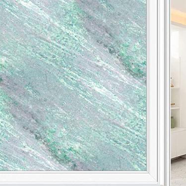 Imagem de Película de janela de privacidade de mármore, textura de estilo mármore, filme de vidro para sala de estar e escritório em casa, L90 x C 190 cm