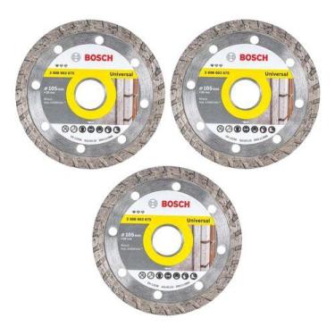 Imagem de Kit 3 Discos Diamantados 105mm Turbo Serra Mármore Bosch