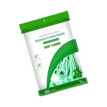 Imagem de Palitos De Fio Dental De Menta 500pcs Limpeza Interdental Descartáveis