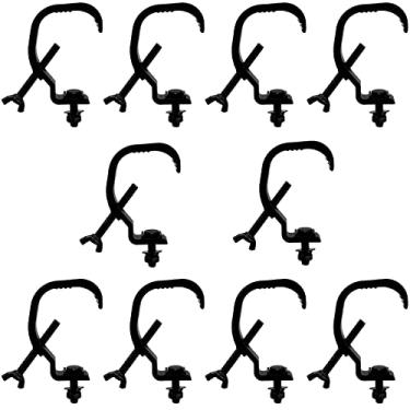 Imagem de NINGWAAN 10 Peças De Ganchos Para Fixação Luz Palco, Suporte Treliça Liga Alumínio Resistente, Iluminação C Projetor Dj, Holofote Par, Cabeça Móvel, Encaixe Em Tubo/Cano 1,18-2", Preto