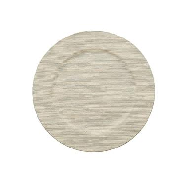 Imagem de Mimo Style Sousplat Linho Beige - Produzido em Plástico Com Boa Estabilidade Térmica e Excelente Qualidade; Moderno e Versátil, Elegante e Charmoso Ideal Para Mesa Posta Em Buffets Eventos e Ocasiões