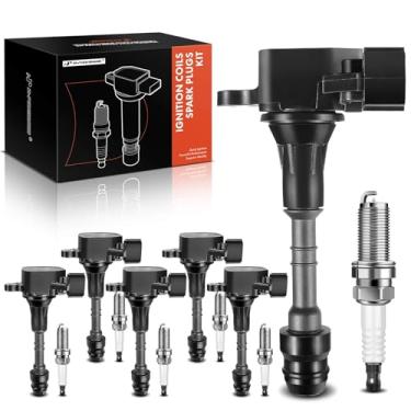 Imagem de A-Premium Conjunto Premium De 6 Bobinas Ignição E Velas Irídio Compatíveis Com Nissan Altima Frontier Murano Pathfinder Quest Xterra Infiniti I35 Qx4 Suzuki Equator 3.0L 3.5L 4.0L