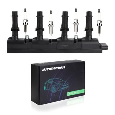Imagem de Autopptimus Conjunto de 4 bobinas de ignição e velas de ignição UF669 compatível com Chevrolet Buick Cadillac Cruze Sonic Trax Volt Encore - L4 1.4L Substitui 25198623 C1810 UF669