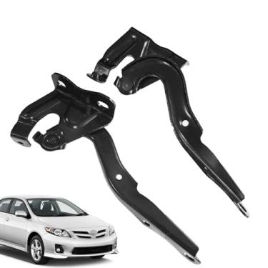 Imagem de XUKEY Conjunto de dobradiças de capô de 2 peças compatíveis com Toyota Corolla 2009-2013 dianteiro esquerdo/direito e lado do passageiro 5342002170, 5341002170