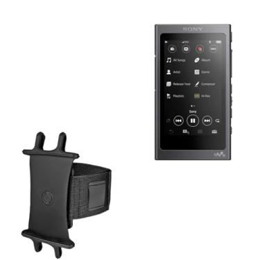 Imagem de BoxWave Coldre compatível com Sony NW-A40 Walkman - Braçadeira esportiva ActiveStretch, braçadeira ajustável para treino e corrida - Preto