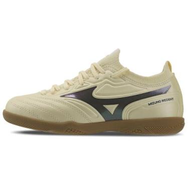 Imagem de Chuteira Futsal Mizuno Regent IN Junior, Bege, 31
