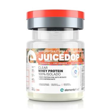 Imagem de Suplemento Em Pó Juicedop Clear Whey Protein Proteína Isolada Sabor Tangerina Com Chá Branco 450g elementoPuro