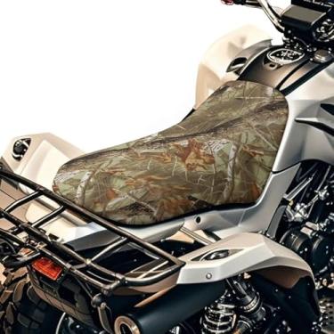 Imagem de Qpednta Capa de assento camuflada para quadriciclo de caça antiderrapante, respirável, impermeável, compatível com Polaris Sportsman Polaris Scrambler Honda Rancher