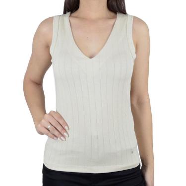 Imagem de Regata Feminina Gatos e Atos Canelada Bege - G2422-Feminino