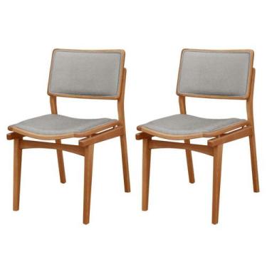 Imagem de Conjunto com 2 Cadeiras em Madeira Eloa - Mobilare