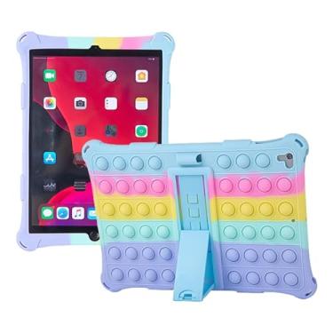 Imagem de UFAINEI Capa infantil para iPad de 9,7 polegadas, meninas e meninos, capa Popit para iPad 5ª/6ª geração de 9,7 polegadas com suporte, alça de ombro e suporte para lápis iPad Air/Air 2, capa para