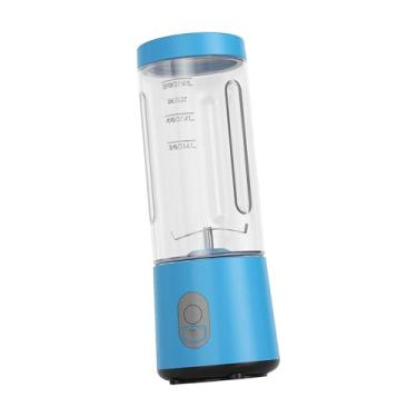 Imagem de ＫＬＫＣＭＳ Misturador portátil, mini mixer, garrafas para shakes, 180 W, máquina de frutas e espremedor, azul