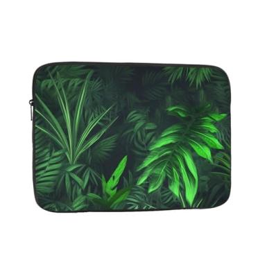 Imagem de Capa para laptop verde planta tropical selva bolsa para laptop bolsa de transporte para computador 15 polegadas capa protetora para notebook