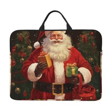 Imagem de Capa para laptop, Papai Noel, bolsa para laptop, capa protetora para notebook de 14 polegadas