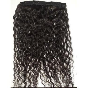 Imagem de aplique de tic tac cabelo humano cacheado 50cm - universo capilar