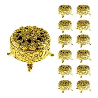 Imagem de Kit 12 Enfeite Mini Porta Jóias Lembrancinha Festa Casamento Doces ETC