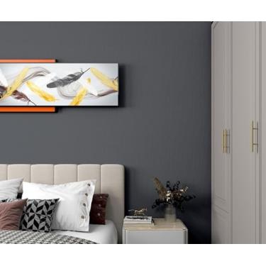 Imagem de Papel de parede autoadesivo de PVC de cor pura adesivo de parede impermeável quarto sala de estar escritório restaurante papel de parede fundo espaço profundo cinza 40 * 950 cm