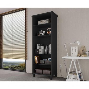 Imagem de Armário Organizador Multiuso Com Prateleiras Library Preto - Luapa