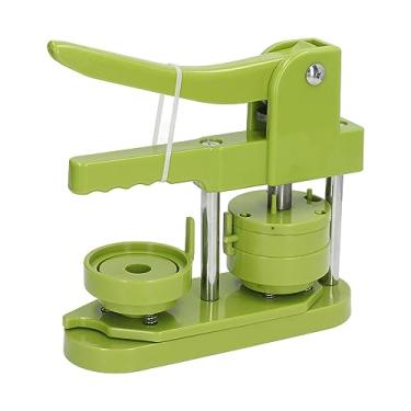 Imagem de Máquina de fazer botões, 100 Sets DIY Pin Badge Button Maker Press Machine com alça ergonômica, Suprimentos de metal para a confecção de alfinetes, gravatas e chaveiros (32 mm)