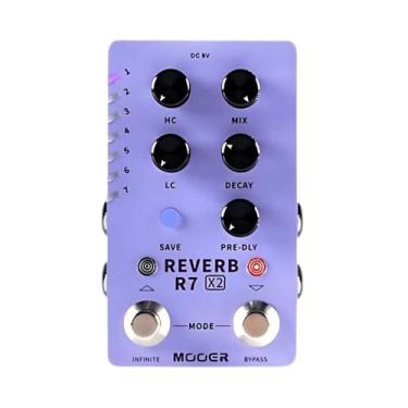 Imagem de Mooer Pedal de Reverb R7 X2 M723 | para Guitarra, 14 Tipos de Reverb, Stereo, Trail On/Off, Tap Tempo, Presets, Interface USB, True Bypass, Compacto, 9V DC