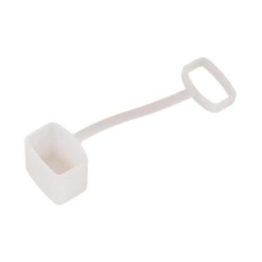 Imagem de Esquirla Capa de silicone para bocal Kazoo, proteção contra poeira para flauta Kazoo, protetor bucal para tocar música em aulas de aniversário, lembrancinhas, Branco