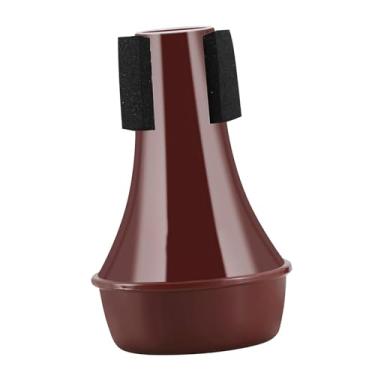 Imagem de Dynwave Surdina para trompete inferior, substituição conveniente, clássica para iniciantes, redução de ruído de jazz, leve e reta, surdina para trompete, Vermelho