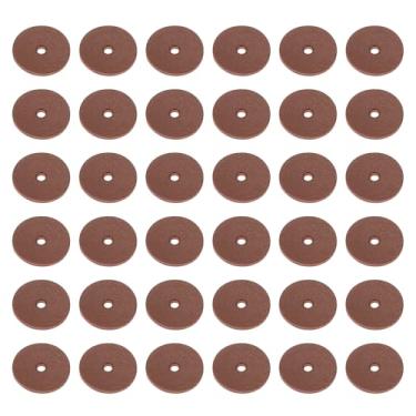 Imagem de PATIKIL Arruelas de couro, 150 peças de alça de couro, almofada espaçadora de 1,5 mm de espessura, redonda para alça de faca, martelo, machadinha, crachá, assento de bicicleta, artesanato, 14 mm