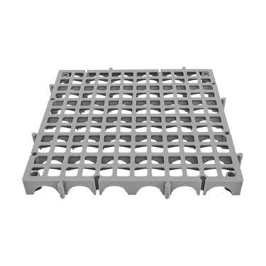 Imagem de Generic Piso de ladrilho interligado para lavagem de carros antiderrapante engrossado com furos grelha de piso para deck quintal chuveiro piscina, Cinza