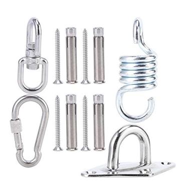 Imagem de aqxreight Balanço Fivela Friend Hammock Aço Inoxidável Hammock Pendurado Cadeira Teto de Montagem Acessório de Hardware Swent Swent Cader Pneu Pendurado Saco de Areia Outro para balançar. e Rede de