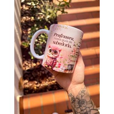 Imagem de CANECA DE CERÂMICA - DIA DOS PROFESSORES - MOD. 01 CORUJA