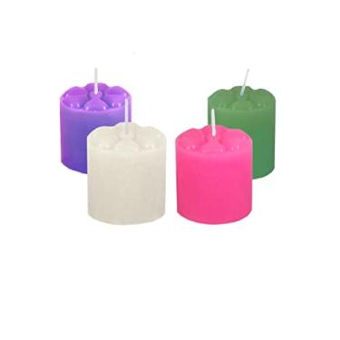 Imagem de 2 Kits Velas Advento Várias Cores Coroa Advento 2 Candelabro