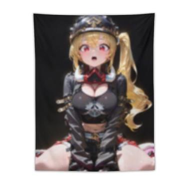 Imagem de LIEGBMEU Tapeçaria sexy de anime menina 76 x 101 cm arte de colcha de parede decoração de tapeçaria caprichosa AF198
