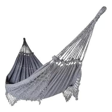 Imagem de Rede De Dormir Descanso Casal Decorativa (Preto Mesclado)