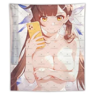 Imagem de LIEGBMEU Sexy Bikini Hot Anime Girl Tapeçaria 127.0 cmx152.4 cm Interior Exterior Wall Quilt Art Decoração de Tapeçaria Caprichosa, Aa047