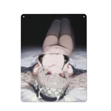 Imagem de Anime Sexy Bikini Hot Girl Pinup Girl Metal Tin Sign Wall Art Poster Decor for Home Bar Club Bedroom Bathroom Man Cave Otaku 30,5 x 40,6 cm, AF119