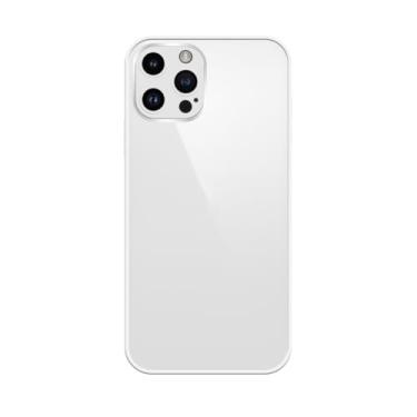 Imagem de Capinha Compativel com iPhone 12 Pro Verso Vidro Reflexivo Bordas de Silicone Luxuosa Premium Com Proteção de Camera